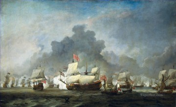 Batalla de Solebay 1672 De Ruyter 1691 Batallas navales Pinturas al óleo